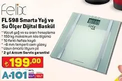 FELİX SMARTA YAĞ VE SU ÖLÇER DİJİTAL BASKÜL